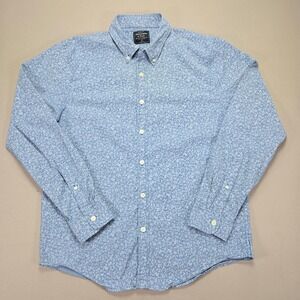 Abercrombie & Fitch Floral Print Stretch Button Down Shirt Men's XL‎